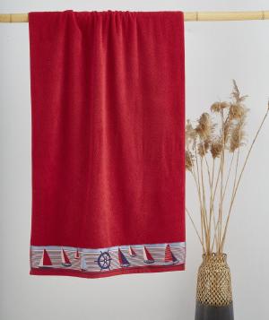 Jacquard Weaving, Polyester Border, Terry Beach Towel