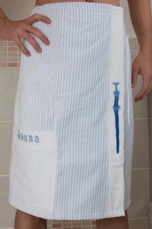 Velour Striped Spa and Sauna Wrap