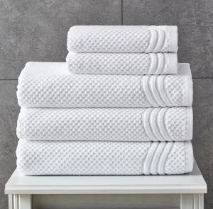 Jacquard Weaving Terry Towel Set, %100 Turkish Cotton