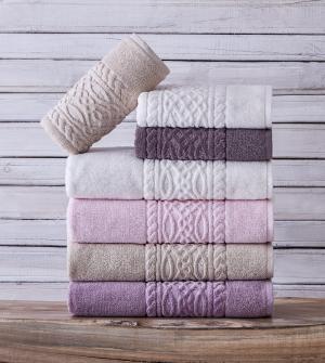 Jacquard, Velour Border Bath Terry Towel Set, 550 GSM