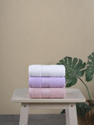 Colored Towel Set 3 pieces, Kitchen/Hand/Head/Face Towels | 100% Turkish Cotton